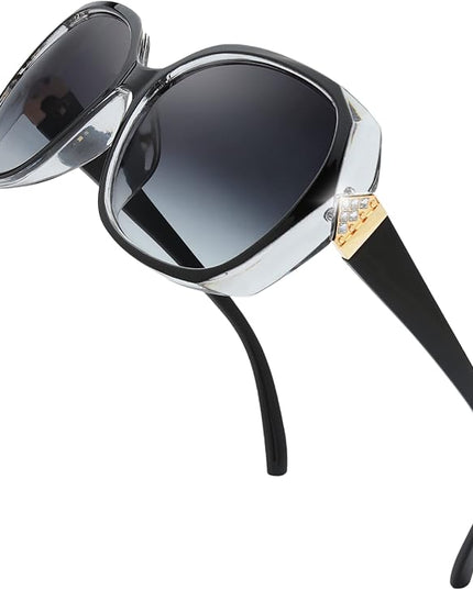 The Fresh Women's Oversized Square Jackie O Cat Eye Hybrid Butterfly Fashion Sunglasses - Exquisite Packaging