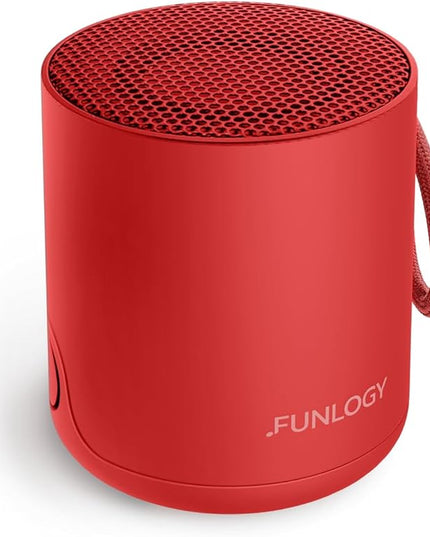 Portable Mini2 Bluetooth Speaker, Wireless Portable Speaker with Deep Bass, IPX7 Waterproof, TWS Stereo Pairing, Built-in Mic, Small Speaker for Shower, Outdoor, Travel, Red