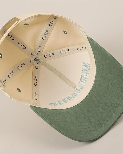 MIRMARU Two-Tone Vintage Canvas Trucker Hats for Men & Women, Adjustable Size Baseball Caps with Trendy Embroidered Design