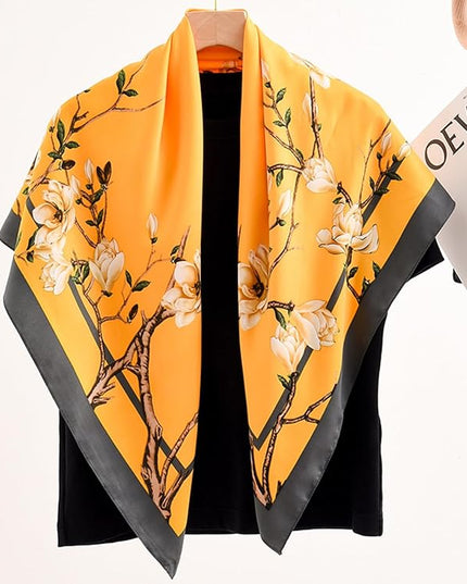Headscarf Large Square Scarf 35" Fashion Scarves Silk Feeling Hair Wrapping Scarfs Hairscarf BA16