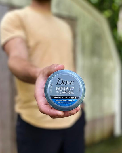 Dove Men+Care Ultra Hydra Cream Lotion, 3-In-1 Advanced Skin Care for Men, Face Cream, Hand & Body Lotion for Dry Skin, 2.53 Fl Oz (Pack of 12)