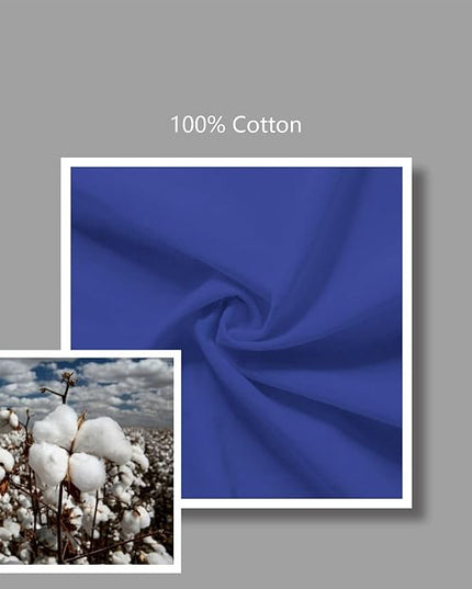 TOPDesign 24-Pack Economical 16"x15" Blue Cotton Tote Bag, Lightweight Medium Reusable Grocery Shopping Cloth Bags, Suitable for DIY, Advertising, Promotion, Gift, Activity