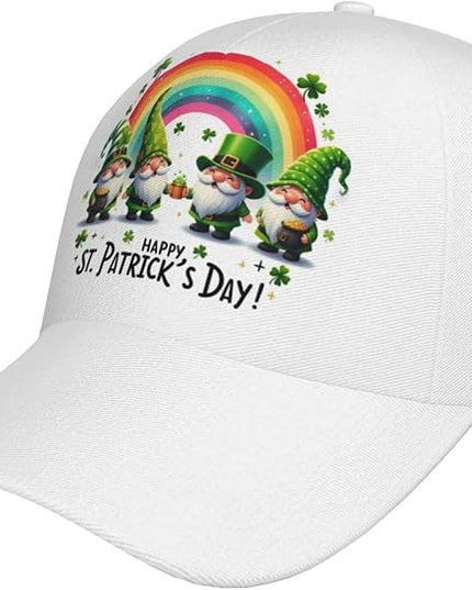 St. Patrick's Day Lucky Shamrock Hat Adjustable Irish Green Clover Baseball Cap Trucker Hat for Men Women