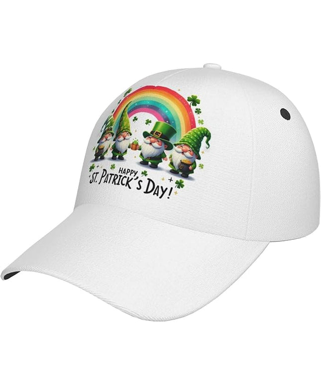 St. Patrick's Day Lucky Shamrock Hat Adjustable Irish Green Clover Baseball Cap Trucker Hat for Men Women