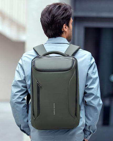 MARK RYDEN Business Backpack for Men, Waterproof High Tech Backpack with Sport Car Shape Design and USB Charging Port, Travel Laptop Backpack Fits 17.3 Inch Notebook
