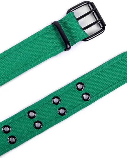 Boxed Gifts Parquet Casual Canvas Belt - Double Hole, Double Grommets for Men & Women