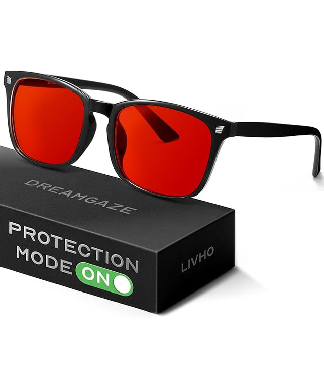 livho Gaming Blue Light Blocking Glasses for Better Sleep, Premium Night Driving, Computer Blockers for Man & Woman