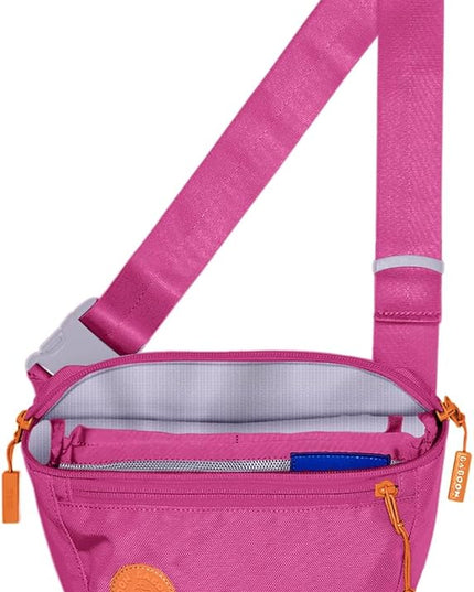 Baboon to the Moon Fanny Pack Full Size 3L Water Repellent Waist Bag Crossbody Belt Bag Lightweight Travel Everyday Bag for Men Women, Raspberry Fizz