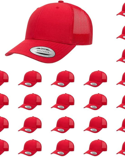 Yupoong Classic Premium Mesh 6 Panel Retro Trucker Cap | Mid Profile Snapback | OSFA | Bulk Pack Available