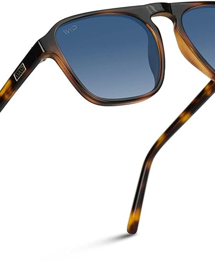 WearMe Pro Polarized Modern Aviator One-Bridge Square Mens Sunglasses
