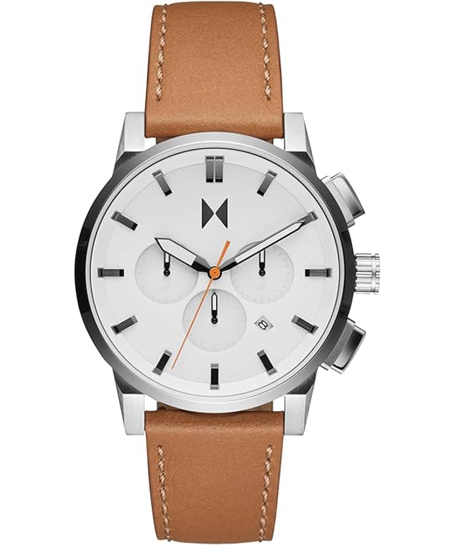 MVMT Chrono II Men’s Chronograph Watch – Ceramic Bracelet, Water Resistant, Minimalist Timepiece, Gift for Him