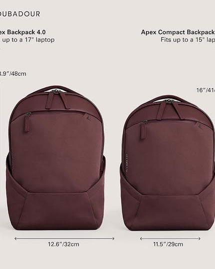 Troubadour Apex 4.0 Compact - 16L Premium Laptop Backpack - Ergonomic & Water Resistant - Designed for Work and Travel - Bronze Red