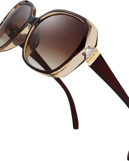 The Fresh Women's Oversized Square Jackie O Cat Eye Hybrid Butterfly Fashion Sunglasses - Exquisite Packaging
