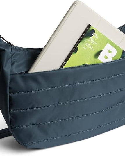 Bellroy Laneway Crescent Bag (12 liter streamlined, crescent crossbody with internal and external pockets, adjustable strap and surprising storage) - BlueSteel