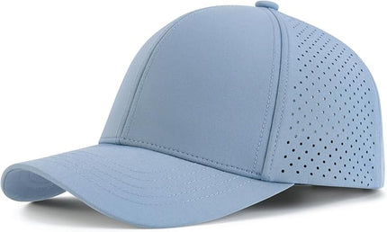 VOBOOM Men Quick Dry Baseball Cap Laser Cut Mesh Ball Curved Brim Snapback Hat
