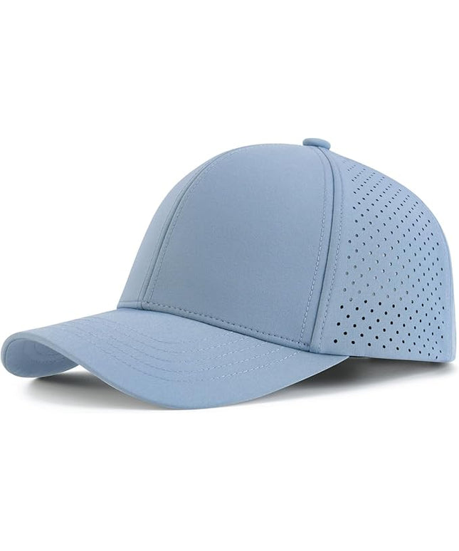 VOBOOM Men Quick Dry Baseball Cap Laser Cut Mesh Ball Curved Brim Snapback Hat