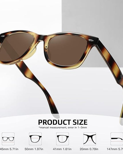 MEETSUN Polarized Sunglasses for Women Men Classic Retro Square Frame Driving Sun Glasses UV Protection