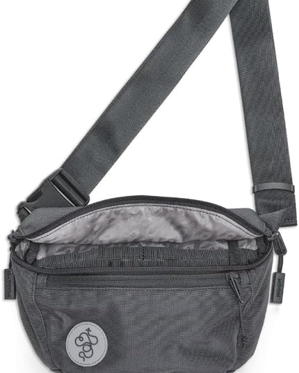 Baboon to the Moon Fanny Pack Full Size 3L Water Repellent Waist Bags Crossbody Belt Bag Lightweight Travel Everyday Bag for Men Women, Grey