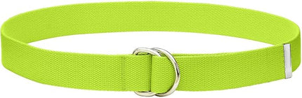 Falari Canvas Web Belt Metal Double D Ring Buckle for Men Women Casual Cloth Military Style Belt 1 1/2" Wide