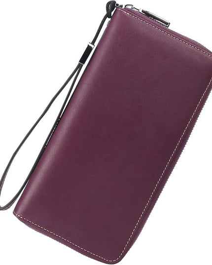 Lavemi Small Compact Women Wallet RFID Blocking Genuine Leather Bifold Purse with ID Windows