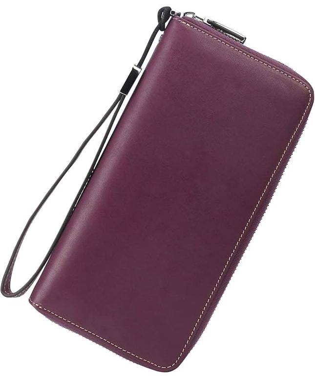 Lavemi Small Compact Women Wallet RFID Blocking Genuine Leather Bifold Purse with ID Windows