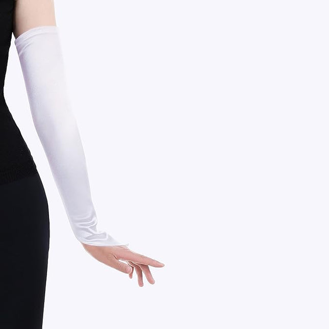 BABEYOND Long Opera Party 20s Satin Gloves Stretchy Adult Size Elbow Length