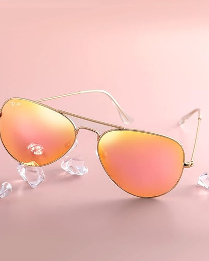 Pro Acme Classic Aviator Sunglasses for Women & Men Glass Lens Metal Frame UV400 Driver Sunglasses