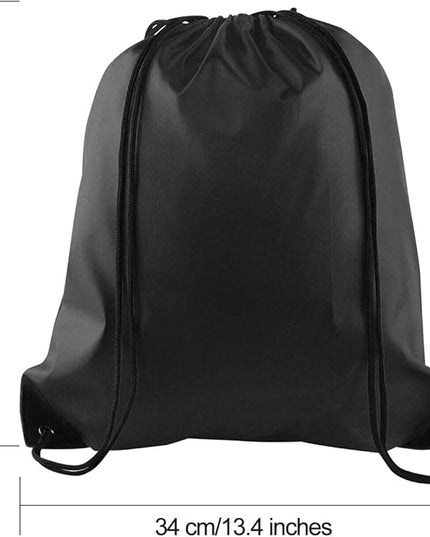 KUUQA 2 Pcs Drawstring Backpack Bags Bulk Sports Cinch Sack String Backpack Storage Bags for Gym Traveling（Black, Blue）