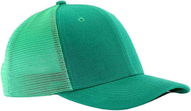 Mesh Snapback Hat (M/L/XL/XXL) - Blank Structured Men's Trucker Hats-Baseball Caps - Adjustable Ball Cap