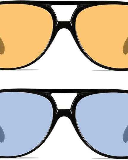 YDAOWKN Retro Aviator Sunglasses for Women Mens Large Frame Classic Vintage 70s Sun Glasses Aviators