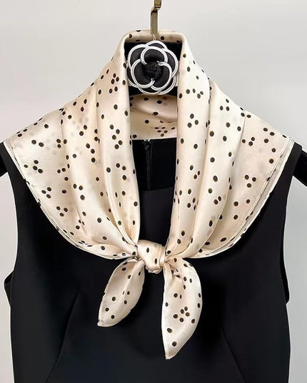 ANDANTINO 100% Real Mulberry Silk Scarf -21'' x 21''- Lightweight Neckerchief –Women Men Small Square Digital Printed Scarves