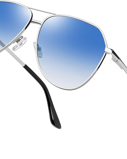 Joopin Polarized Metal Aviation Sunglasses Men, Classic Military Sun Glasses Women, Rectangle Shades UV400 Protection Costume