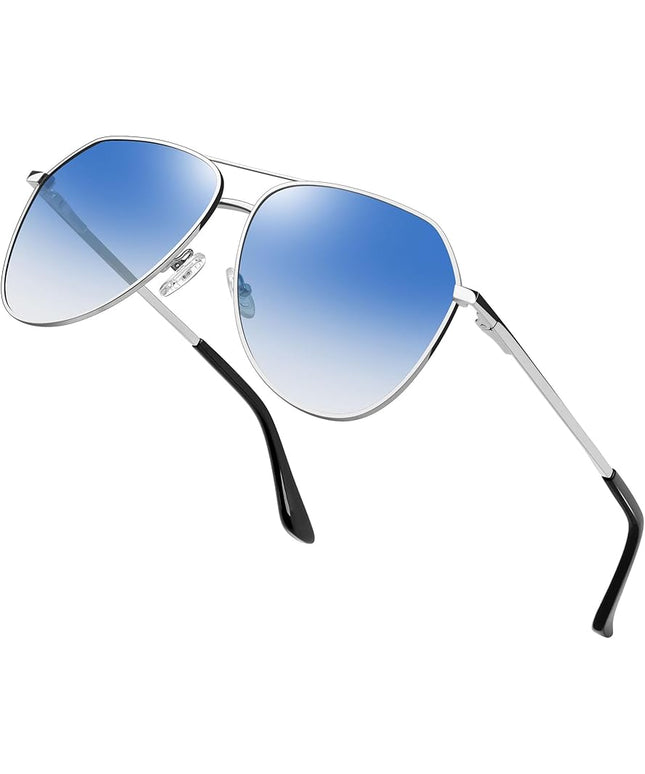 Joopin Polarized Metal Aviation Sunglasses Men, Classic Military Sun Glasses Women, Rectangle Shades UV400 Protection Costume