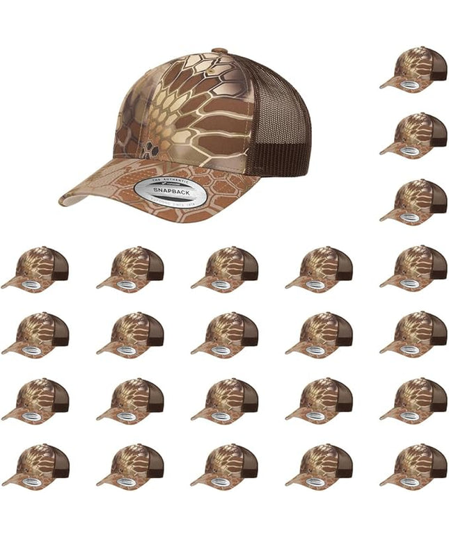 Yupoong Classic Premium Mesh 6 Panel Retro Trucker Cap | Mid Profile Snapback | OSFA | Bulk Pack Available