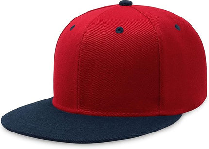 CHOK.LIDS Flat Bill Visor Classic Snapback Hat Blank Adjustable Brim High Top End Trendy Color Style Plain Tone Baseball Cap