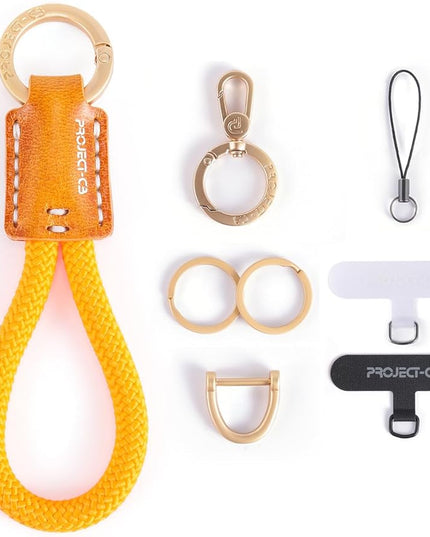 project-cb Phone Finger Ring Strap 1,Phone Tether Tab 2,Phone Lanyard,Phone Strap,Key Chain,Key Ring 2,Charms for Phone Case,Phone Accessories(Orange-G)