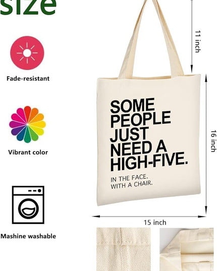 AUSVKAI Canvas Tote Bag Aesthetic for Women, Cute Reusable Cloth Cotton Bags for Shopping Beach Grocery