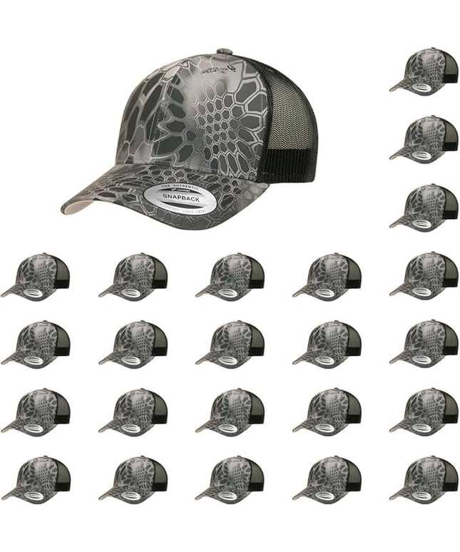 Yupoong Classic Premium Mesh 6 Panel Retro Trucker Cap | Mid Profile Snapback | OSFA | Bulk Pack Available