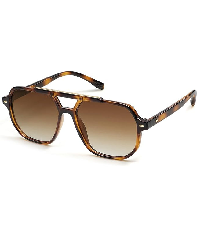 SOJOS Retro Trendy Aviator Polarized Sunglasses Men Women Vintage 70s Square Stylish Frame Sun Glasses SJ2283