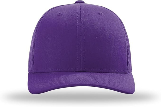Richardson 112 Trucker Hat - Premium Adjustable Snapback Hat - Structured Six Panel Richardson Blank Caps