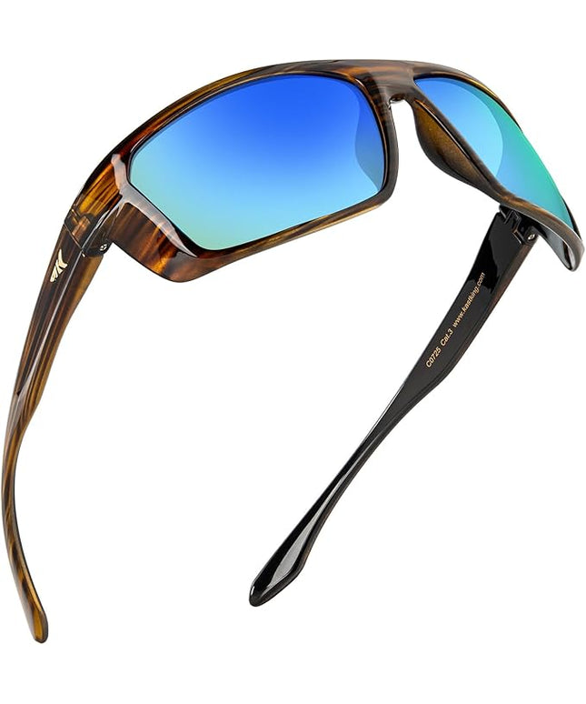 KastKing Huzzah Polarized Sport Sunglasses for Men and Women, Ideal for Driving Fishing Cycling and Running,UV Protection