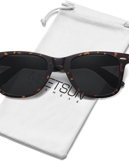 MEETSUN Polarized Sunglasses for Women Men Classic Retro Square Frame Driving Sun Glasses UV Protection