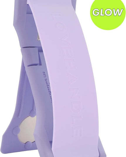 LOVEHANDLE PRO Premium Phone Grip - Silicone Phone Strap - Magnetic Phone Mount and Kickstand for Smartphone and Tablet - Lavender Glow Silicone