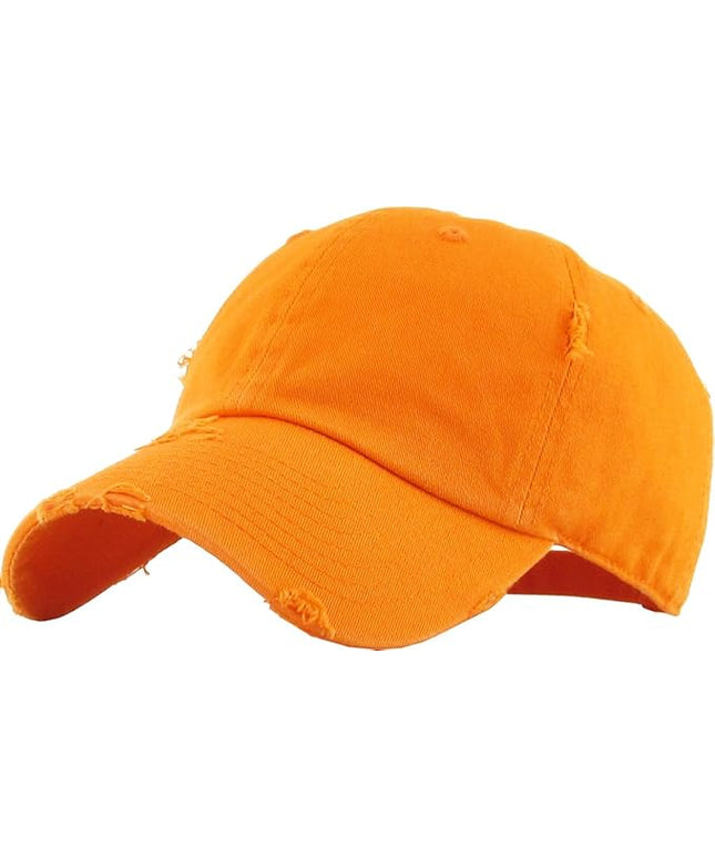 KBETHOS Vintage Washed Distressed Cotton Dad Hat Baseball Cap Adjustable Polo Trucker Unisex Style Headwear