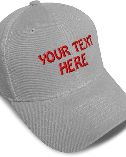 Baseball Cap Custom Personalized Text Dad Hats for Men & Women Strap Closure