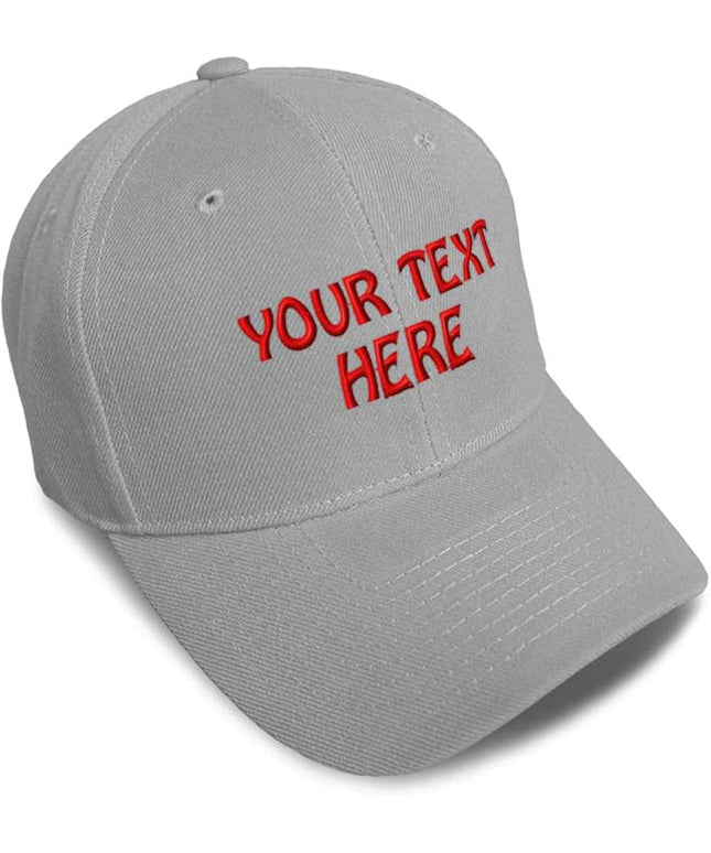 Baseball Cap Custom Personalized Text Dad Hats for Men & Women Strap Closure