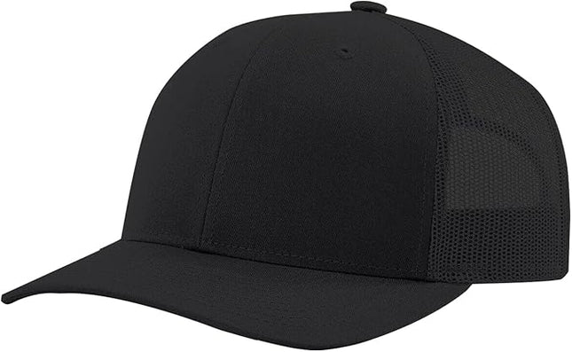 TZ Promise Men Women Plain Cotton Trucker Cap with Breathable Mesh Back, Snapback Baseball Hats