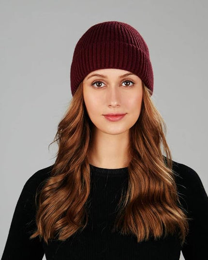 ROYBENS 4 Pack Wool Fisherman Beanies for Men, Knit Short Watch Cap Winter Warm Hats