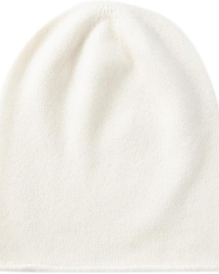 Villand 100% Cashmere Slouchy Beanie Hat for Women, Knitted Ladies Soft Warm Cashmere Skull Beanies Cap