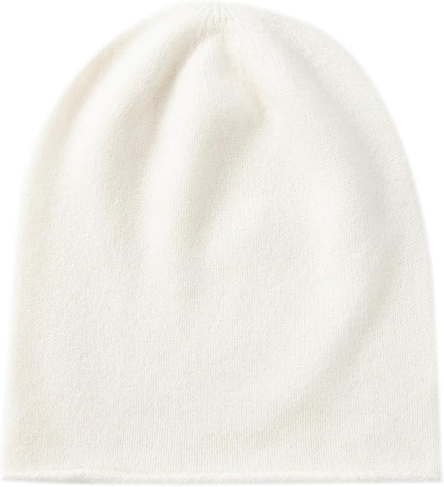 Villand 100% Cashmere Slouchy Beanie Hat for Women, Knitted Ladies Soft Warm Cashmere Skull Beanies Cap